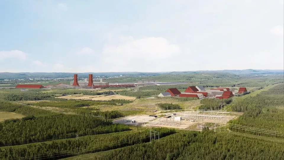 Visionsbild Boden Industrial Park Foto: H2 Green Steel