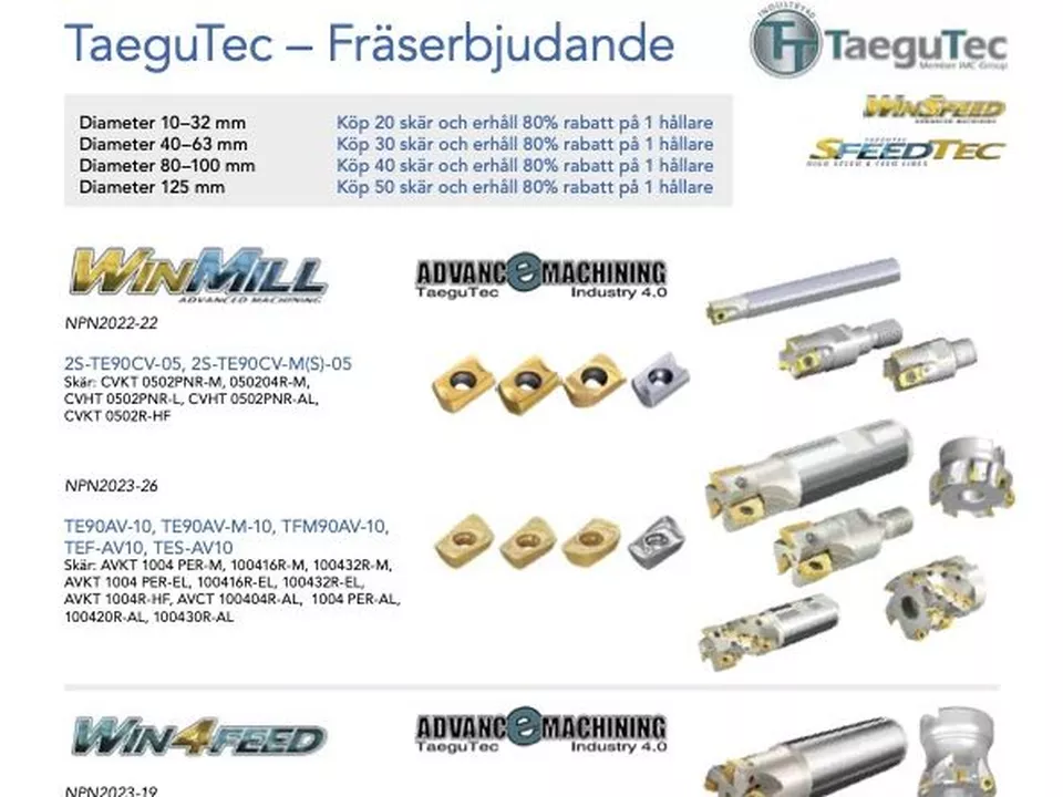Erbjudande fräsning Erbjudande fräsning