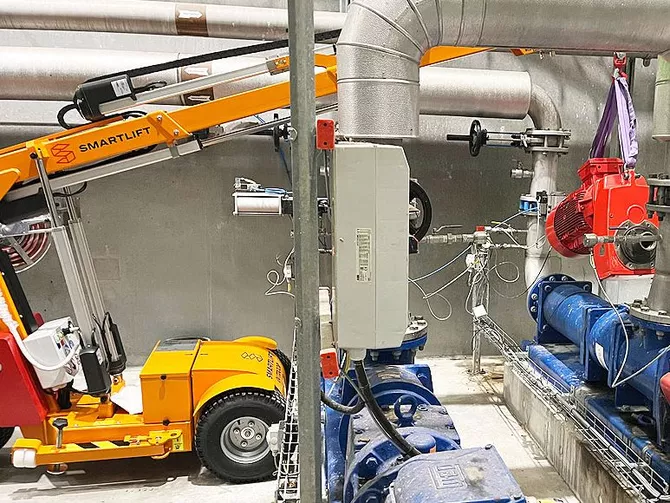 Säkert byte av motorer och pumpar på underhållsavdelningen
