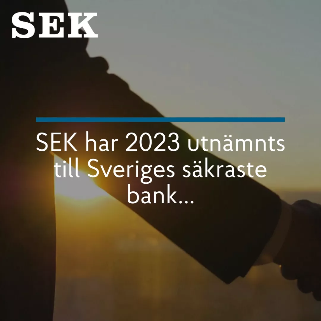 SEK rankad som Sveriges säkraste bank av Global Finance