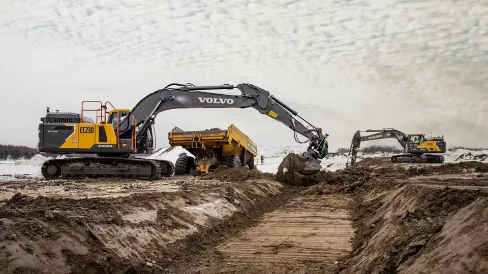 Volvo eldriven grävmaskin 
