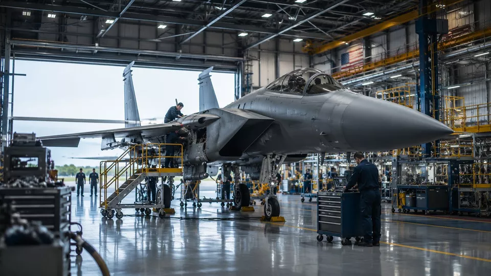Boeing får nytt F-15-kontrakt – kan bli värt över 1 200 miljarder kronor Stridsflygplan i hangar