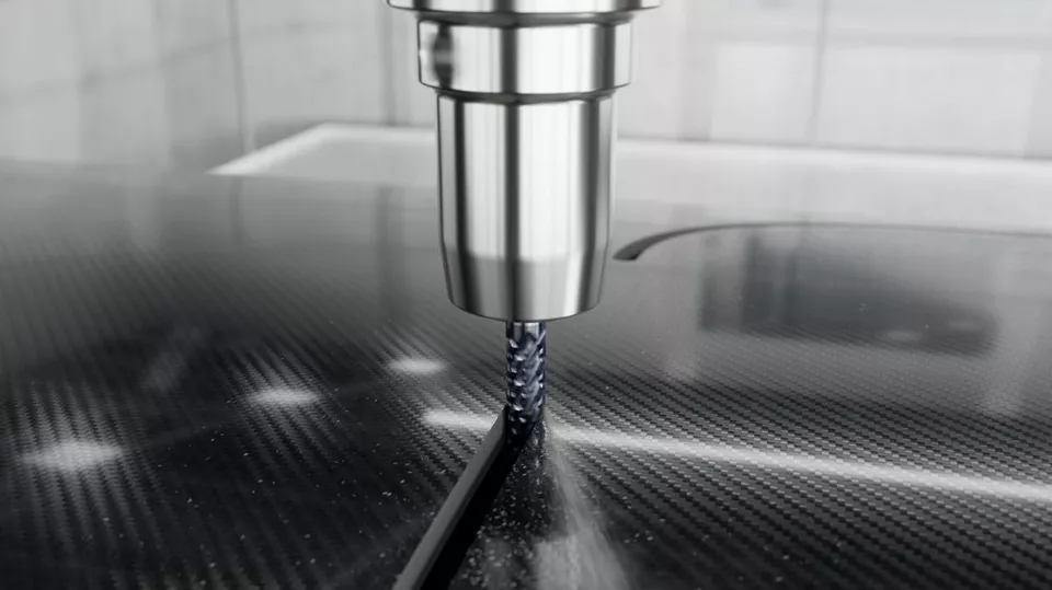 Sandvik Coromant utvecklar ny frästeknik för stabilare bearbetning av kompositmaterial Sandvik Coromant utvecklar ny frästeknik för stabilare bearbetning av kompositmaterial